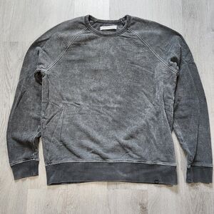 Outerknown Raglan Sur Hemp Crewneck Sweatshirt Gray Mens Large Patina Pullover